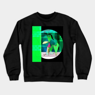 Abstract Stand Up Comedian Crewneck Sweatshirt